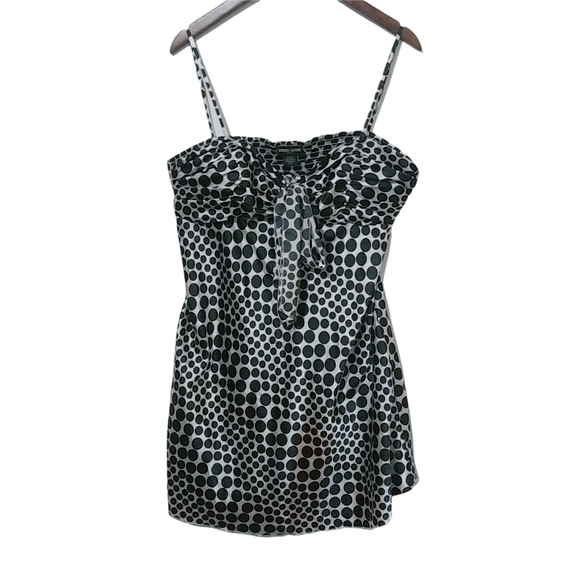 Guess Tops - Guess Jeans XL Black White Satin Dots  Top Plus